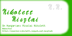 nikolett miszlai business card